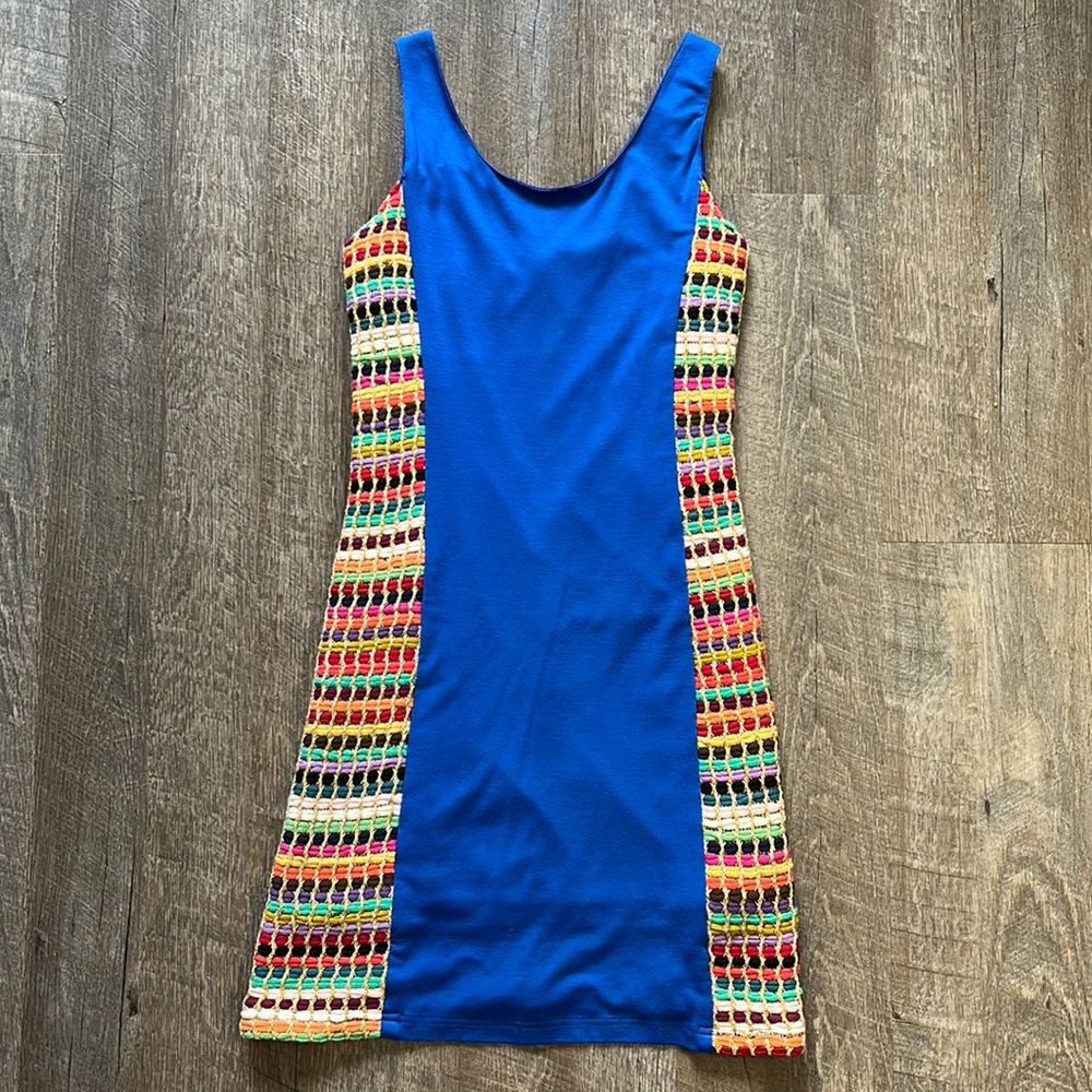 Judith March Rainbow Knit Waves Bodycon Dress